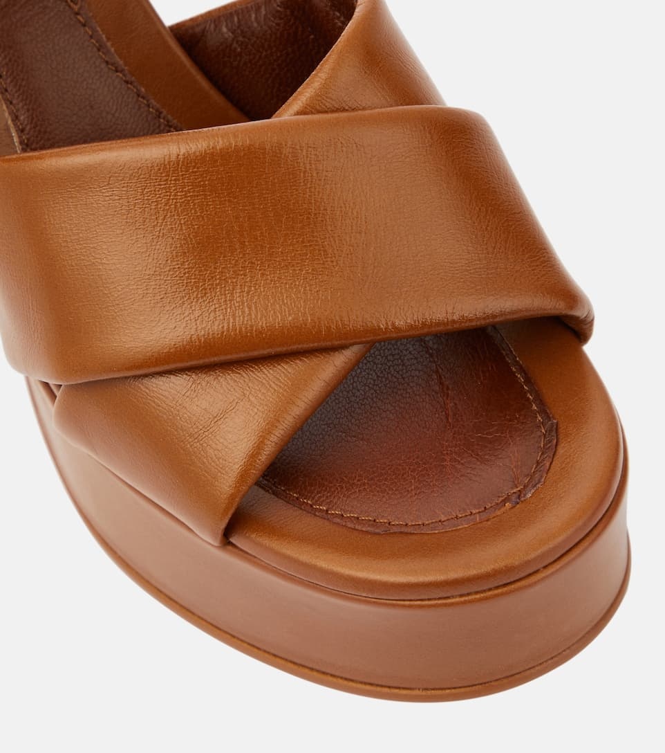 Lyna leather platform sandals - 6