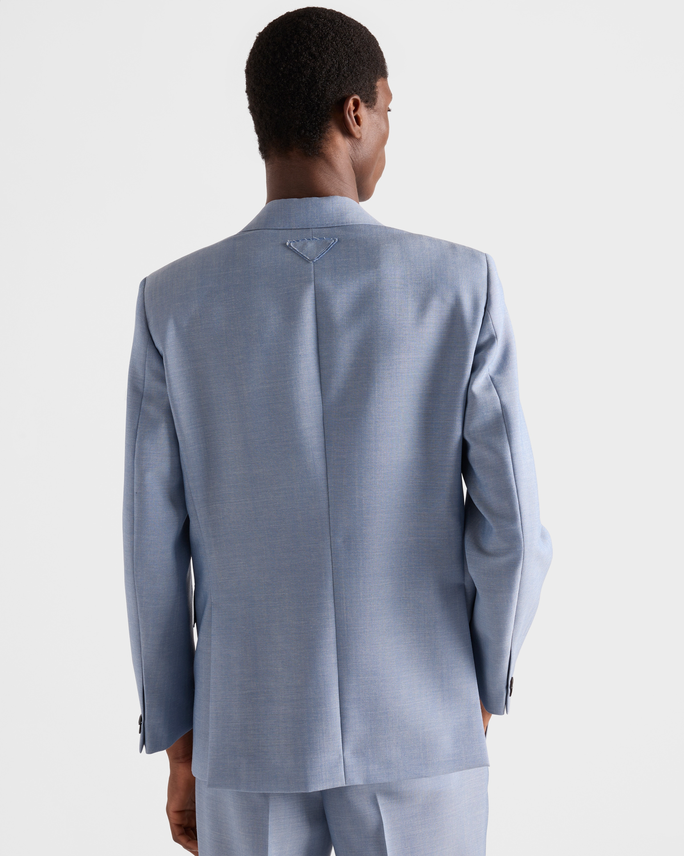 Single-breasted wool and mohair jacket - 5