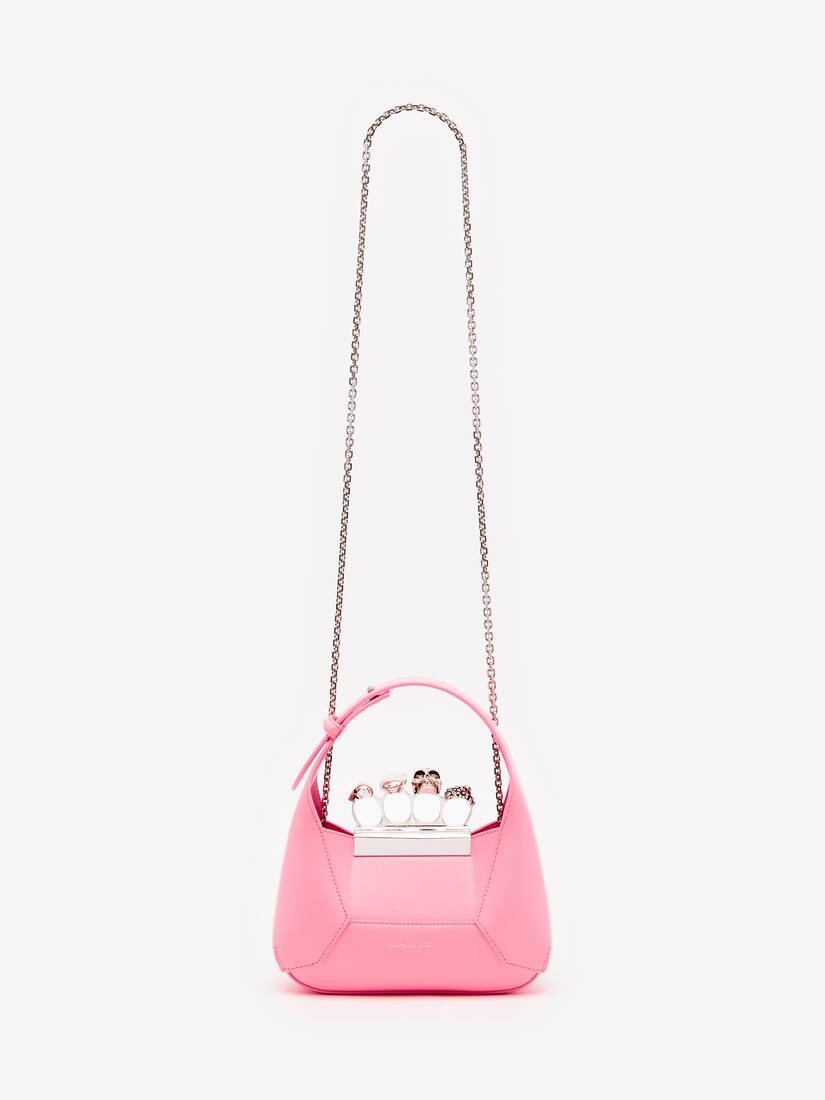 Women's The Jewelled Hobo Mini Bag in Psychedelic Pink - 4