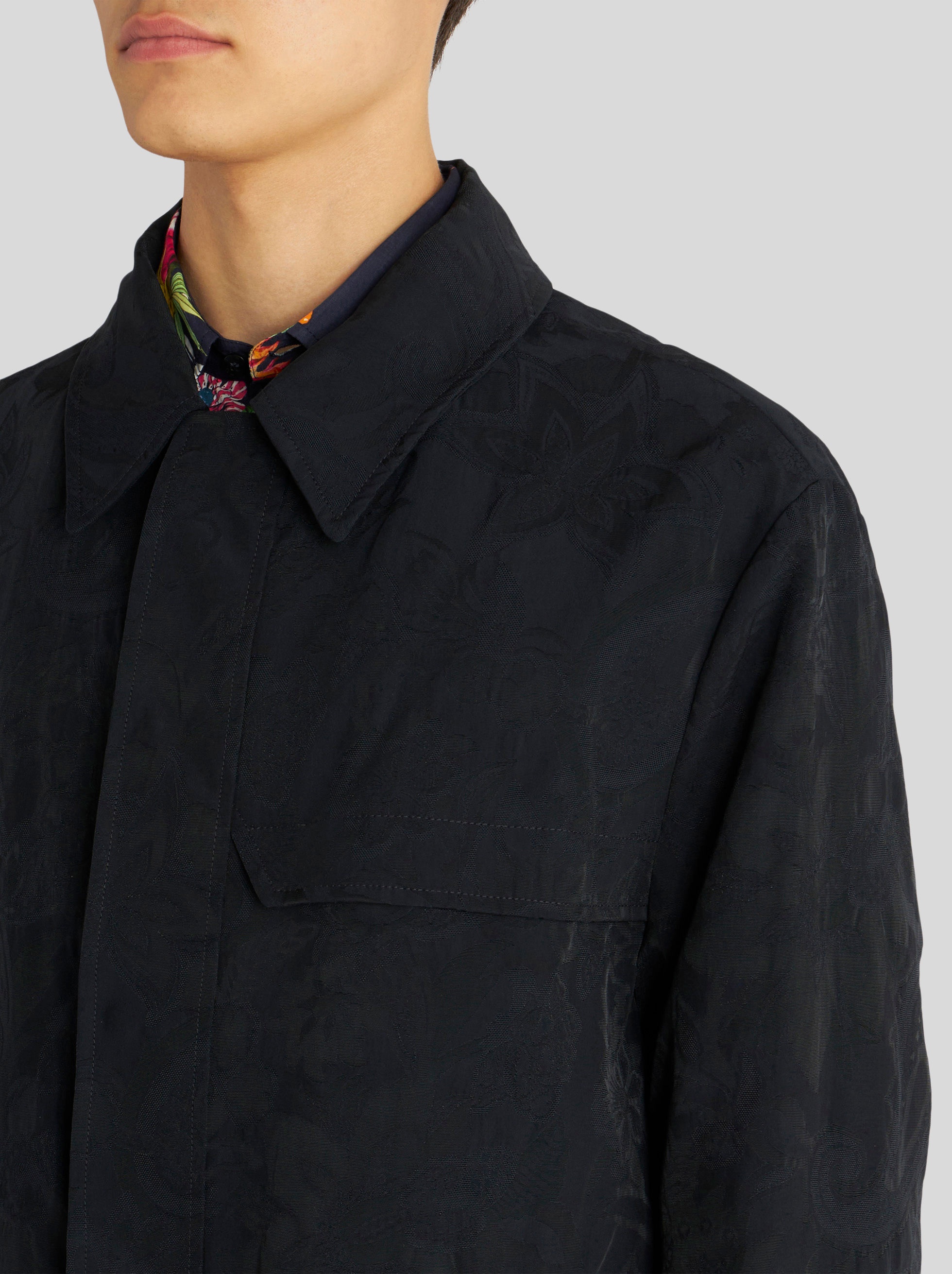 PAISLEY DESIGN JACQUARD TRENCH COAT - 2