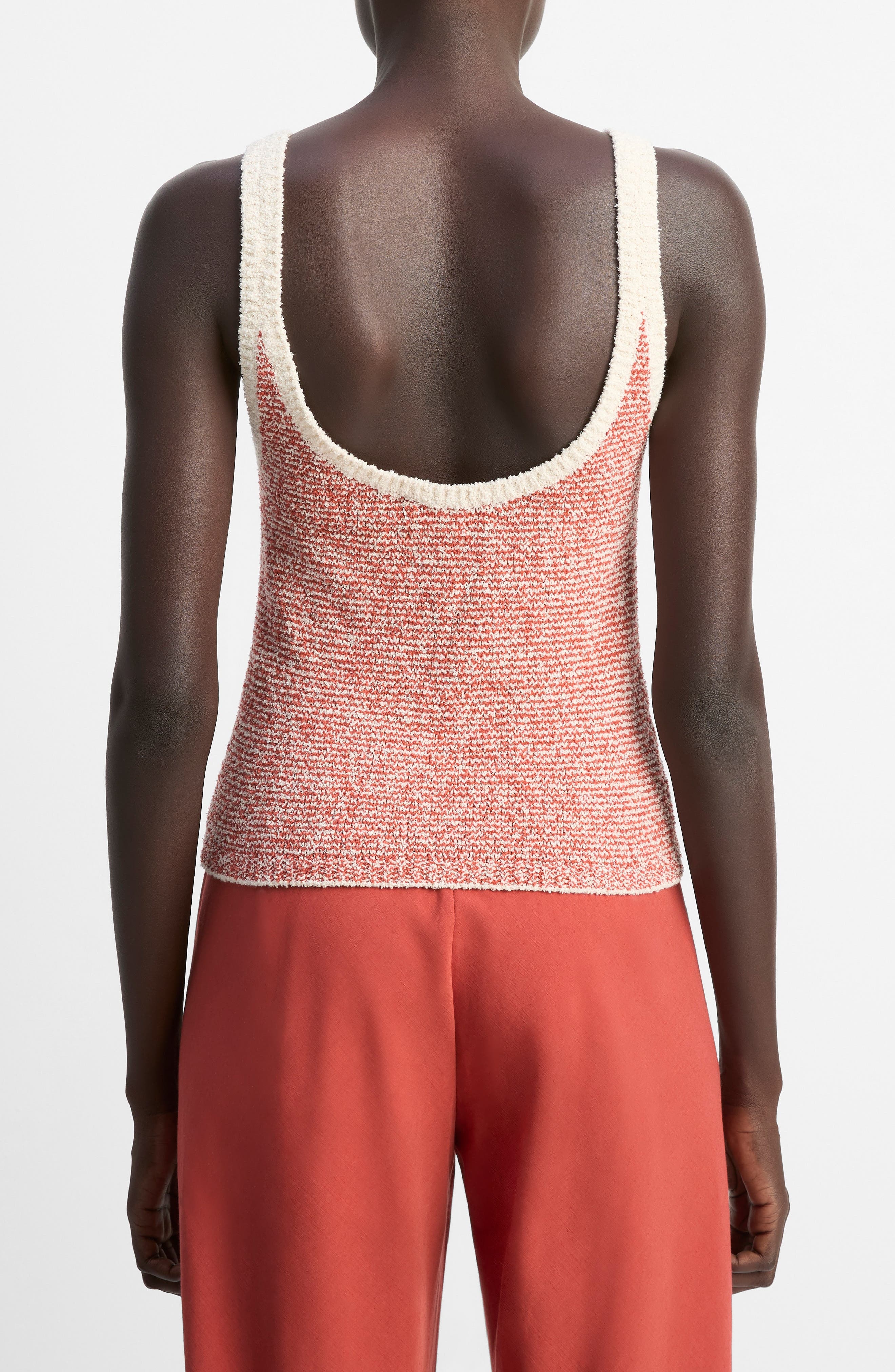 Vince Textured Microstripe Sweater in Oat Shell/Brick Rose at Nordstrom - 2