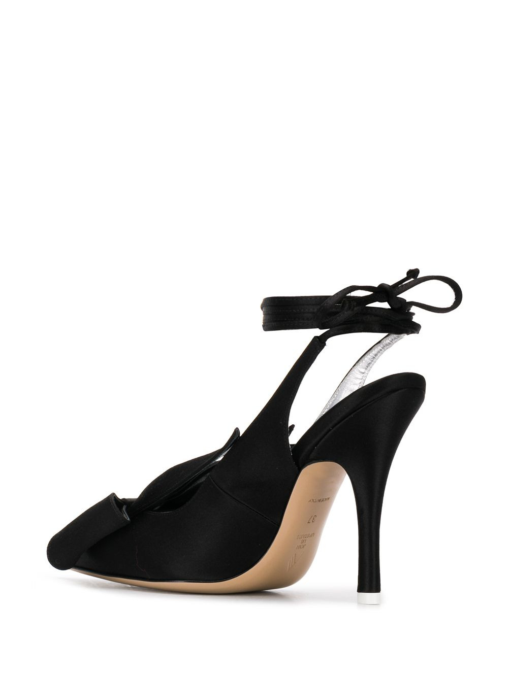 ankle-wrap satin pumps - 3