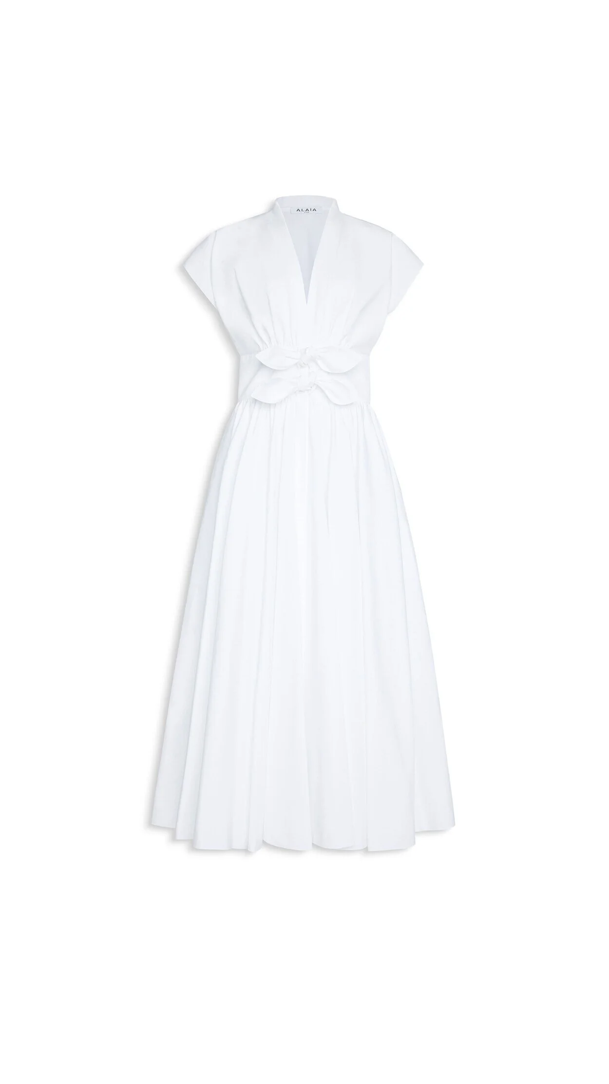 BELTED POPLIN DRESS - 1