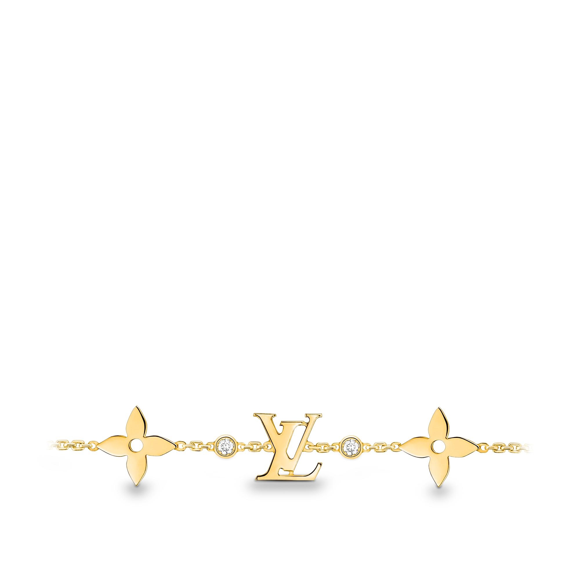 IDYLLE BLOSSOM MONOGRAM BRACELET, YELLOW GOLD AND DIAMONDS - 1