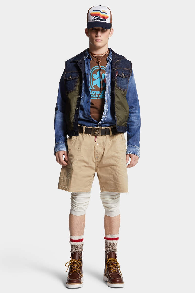 RIPPED CHINO WASH BIG BROTHER SHORTS 3