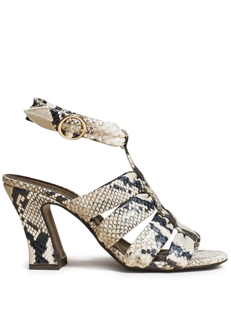 Perth snakeskin-print 80mm sandals - 1