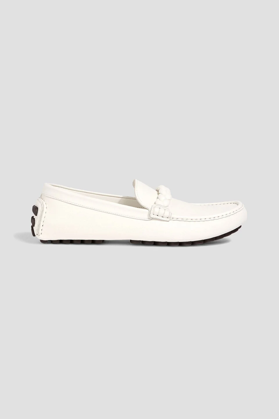 Monza braid-trimmed leather loafers - 1