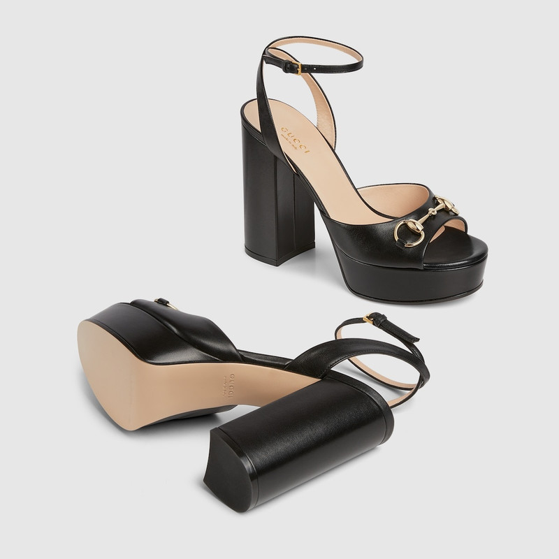 GUCCI Women's Horsebit platform sandal outlook