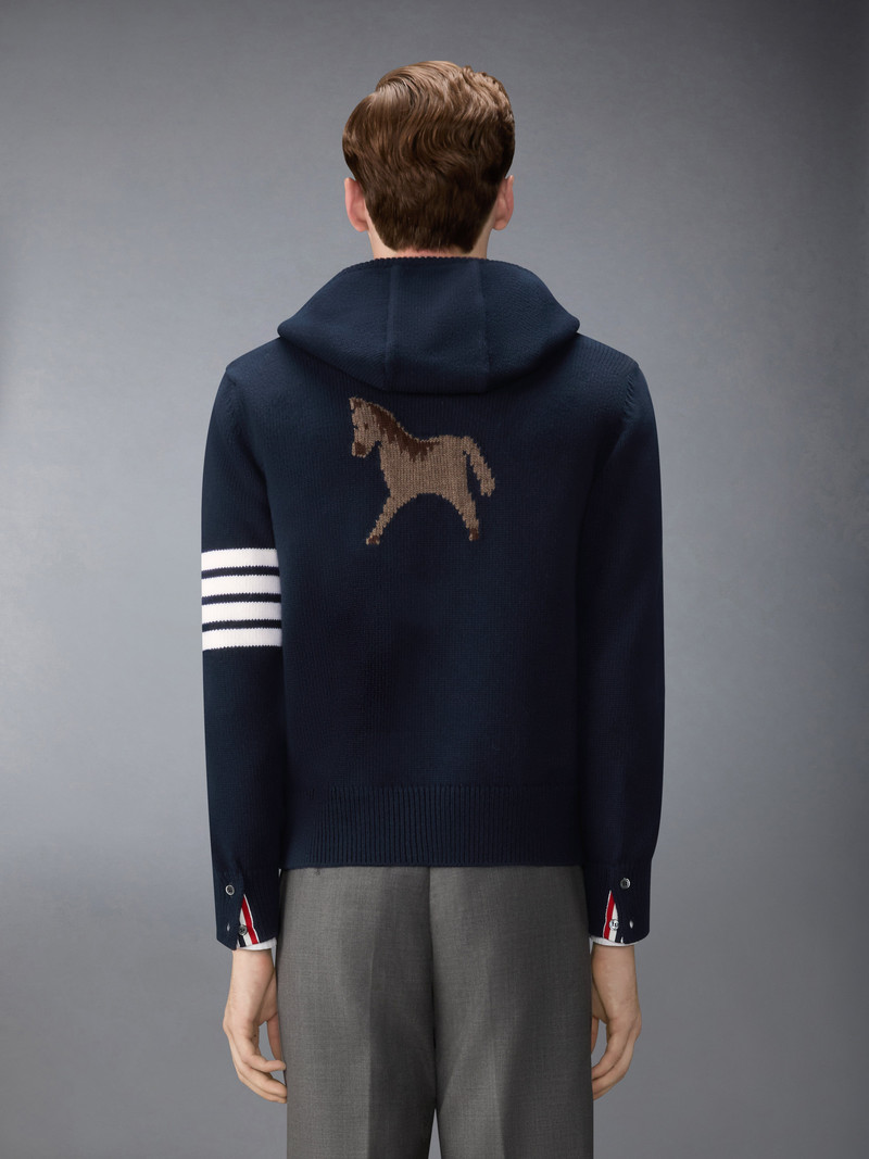 LUNAR NEW YEAR INTARSIA MERINO 4-BAR ZIP UP HOODIE 3