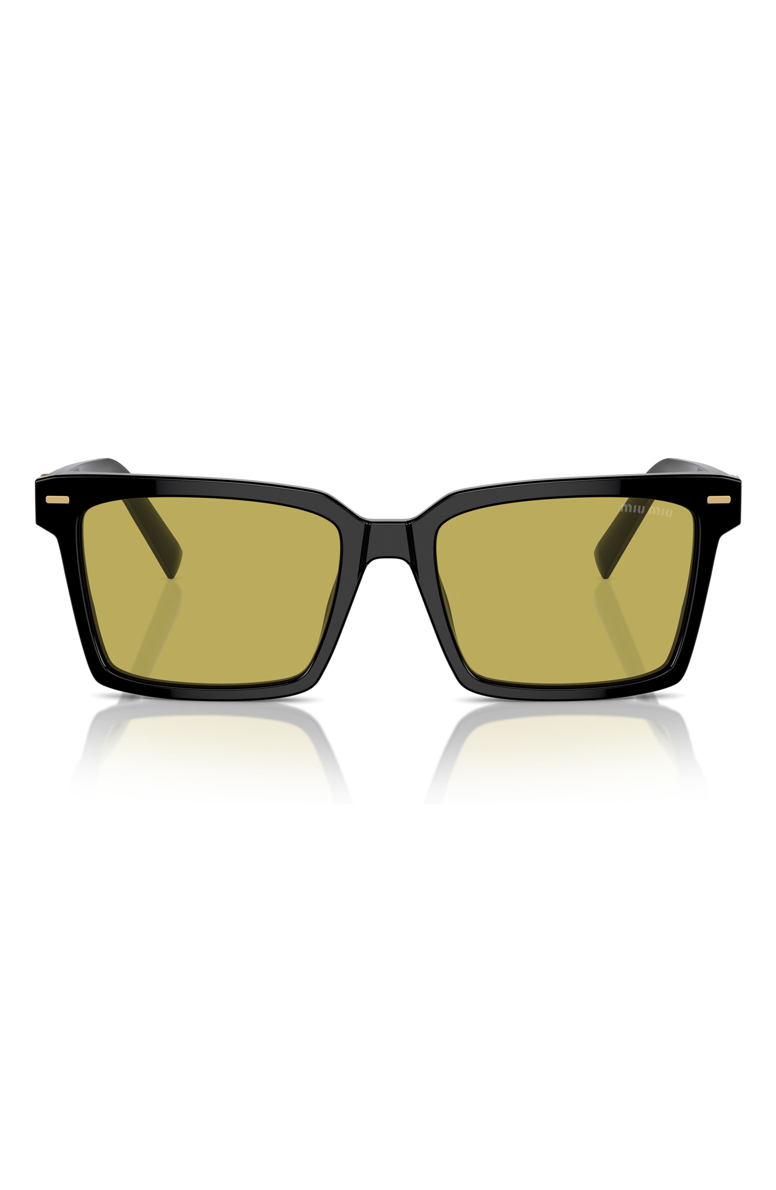 Miu Miu 55mm Rectangular Sunglasses in Black at Nordstrom - 5