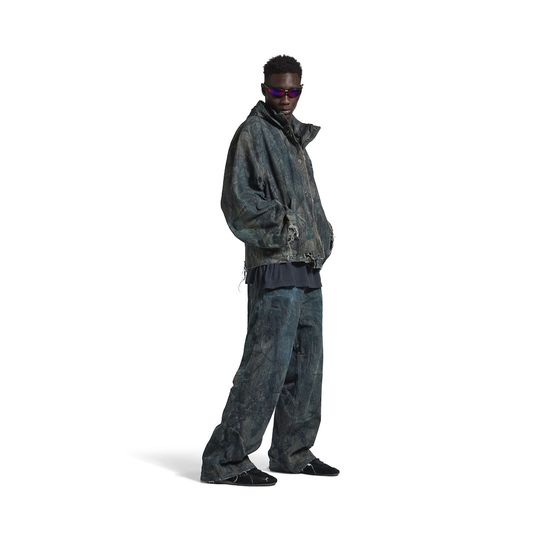 Men's Baggy Pants in Brown - 2