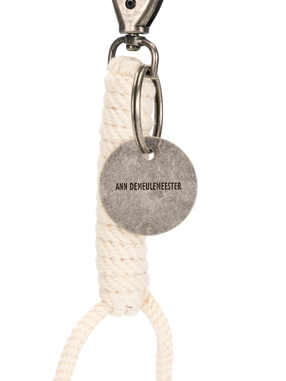 braided canvas charm keyring - 2