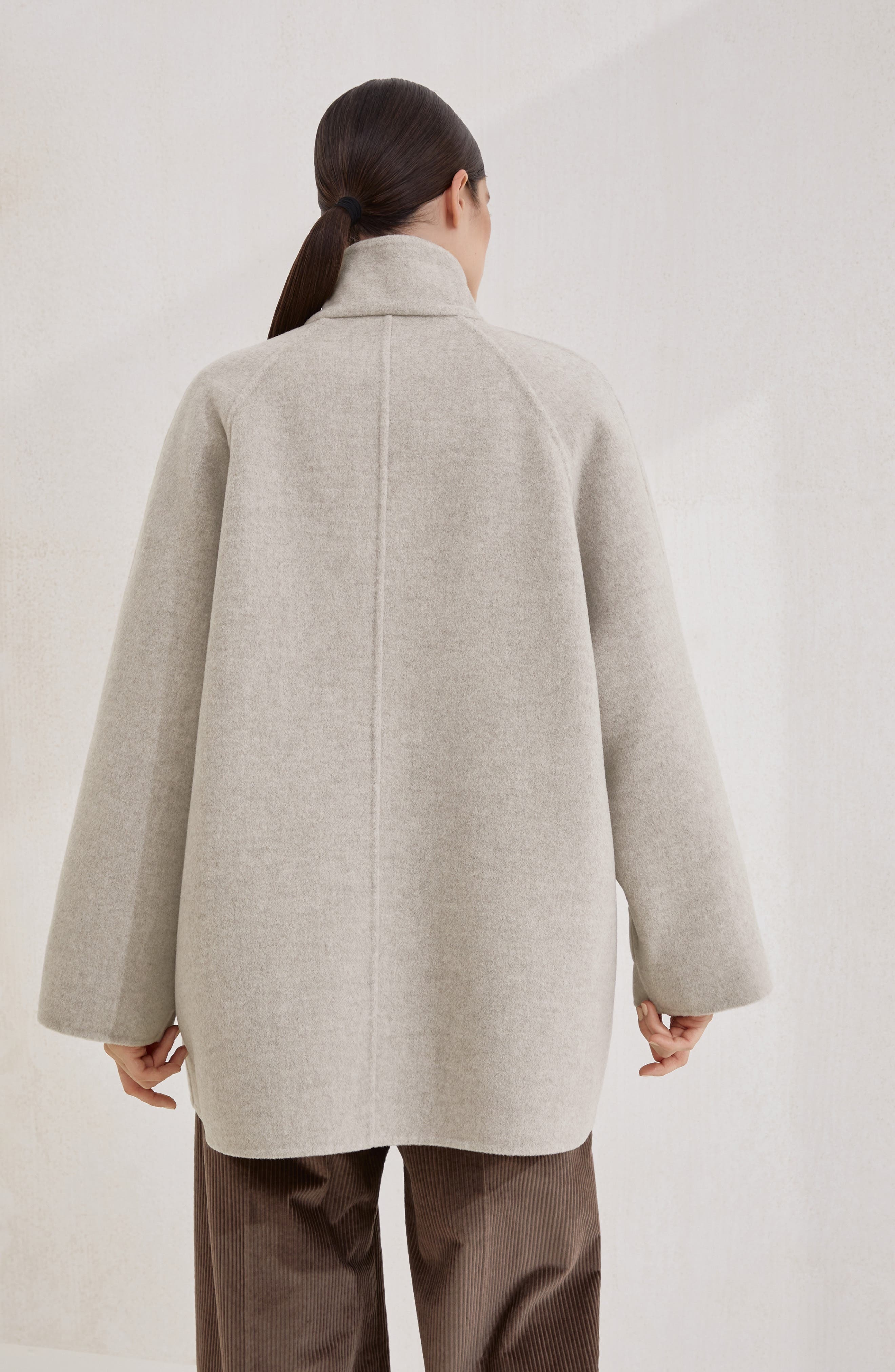 Brunello Cucinelli Hand-finished Caban jacket in Cool Beige at Nordstrom - 3