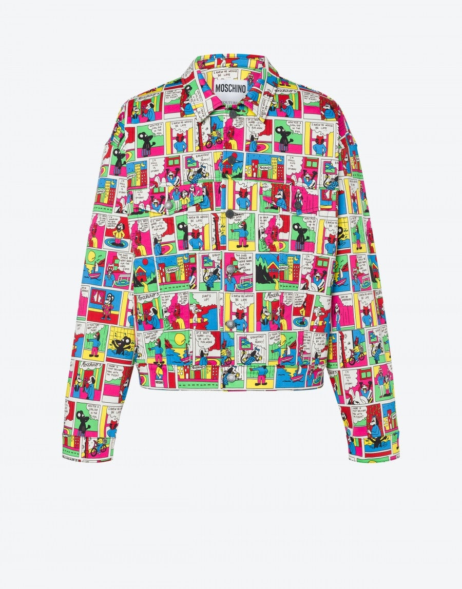 MOSCHINO COMICS STRETCH GABARDINE JACKET - 1