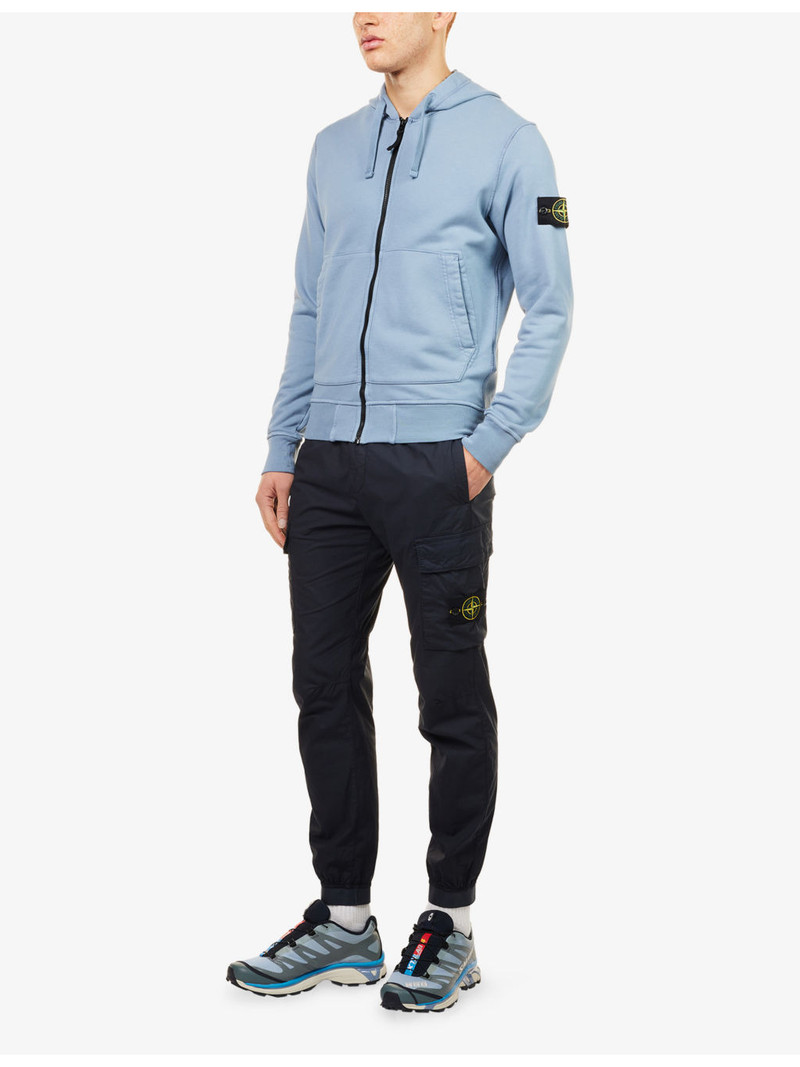 Stone Island Brand-Patch Zip-Up Cotton Hoody outlook