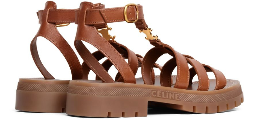 Clea Triomphe gladiator chunky sandal in calfskin - vegetal tanning - 3