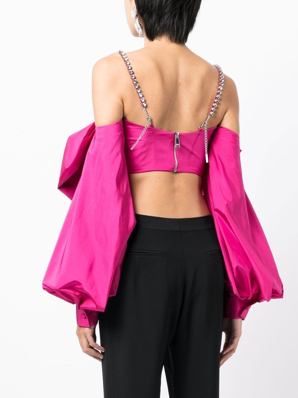 oversized bow-detail top - 4