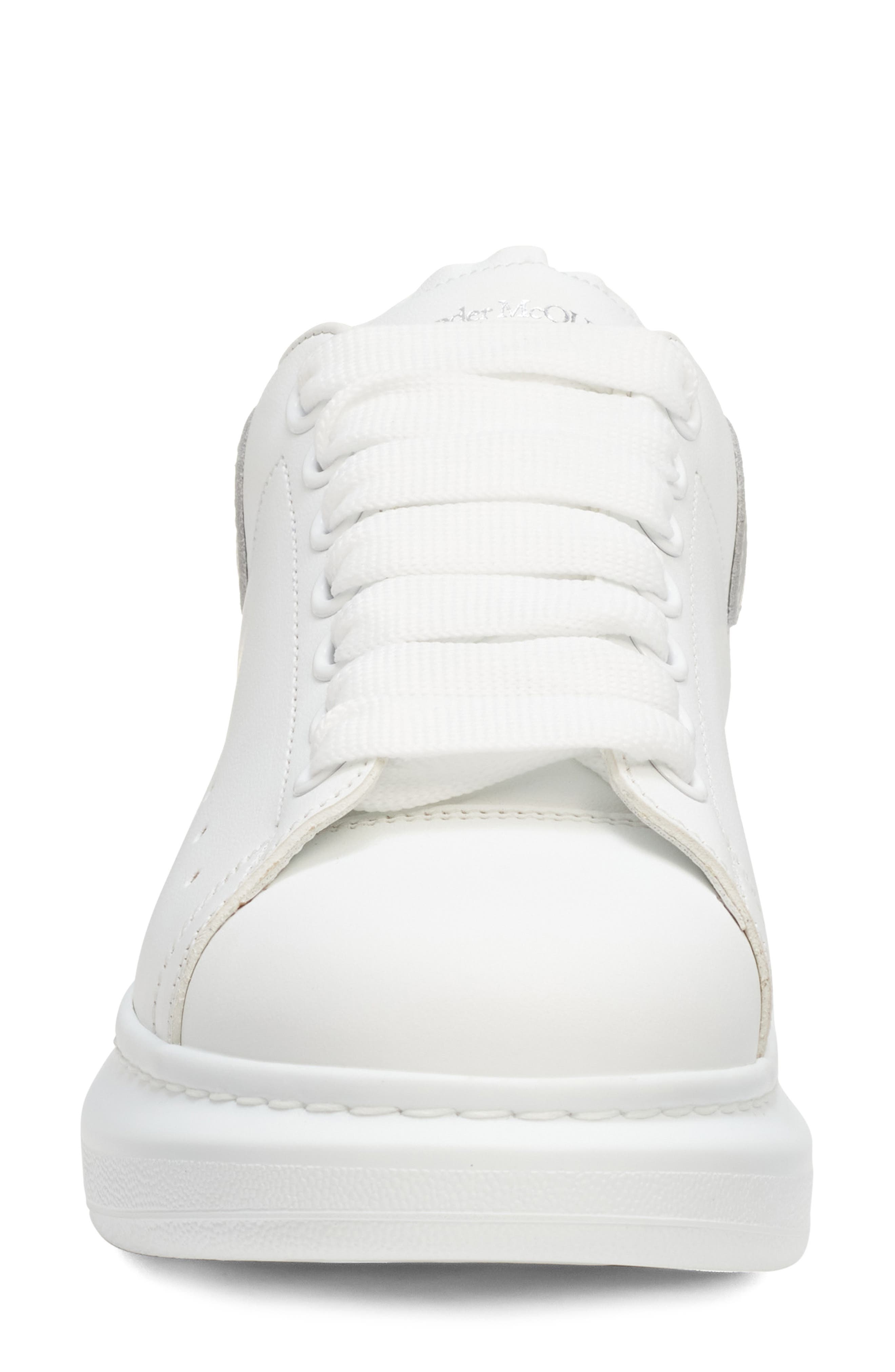 McQueen Oversized Sneaker in White/Silver at Nordstrom - 4