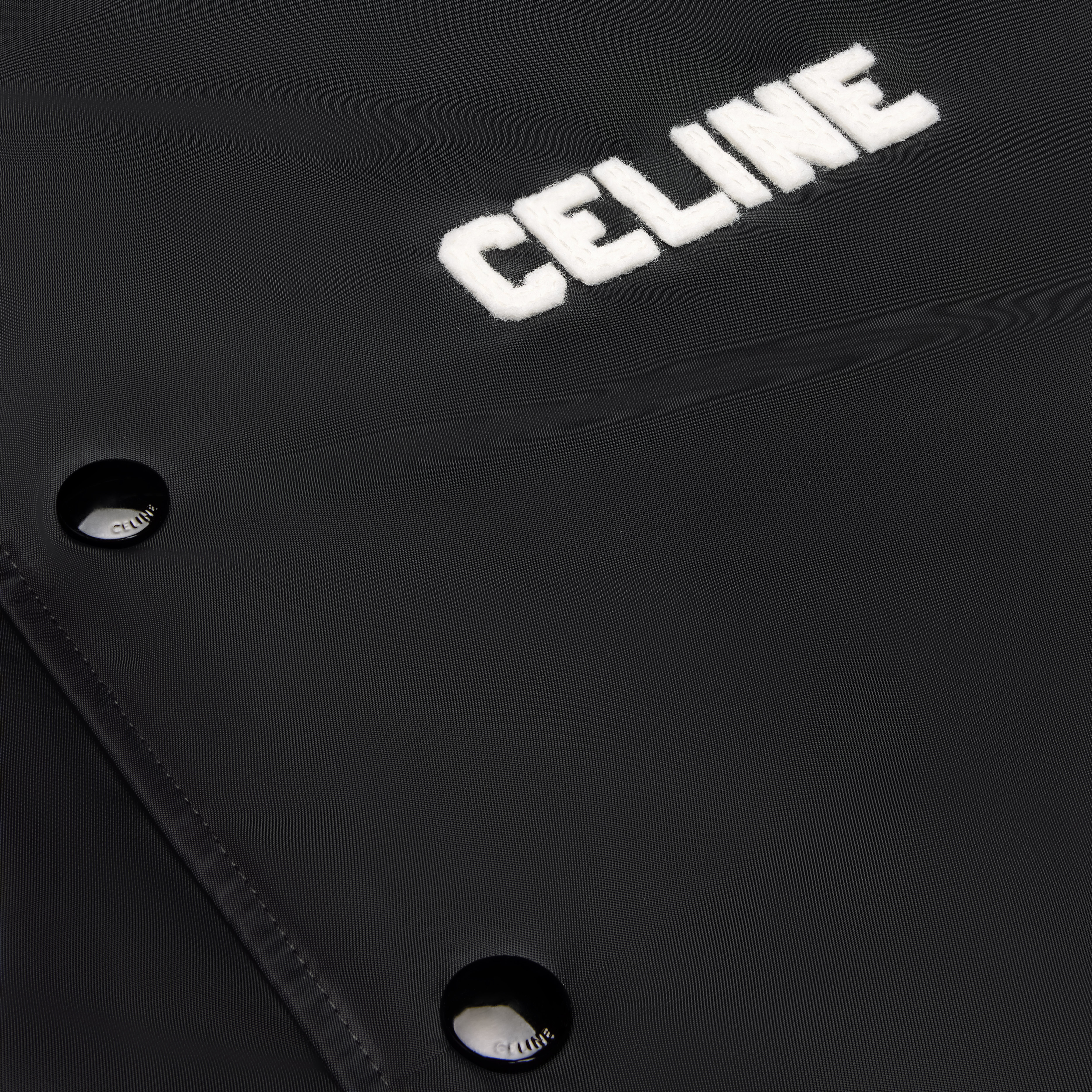 loose celine teddy jacket in nylon - 4