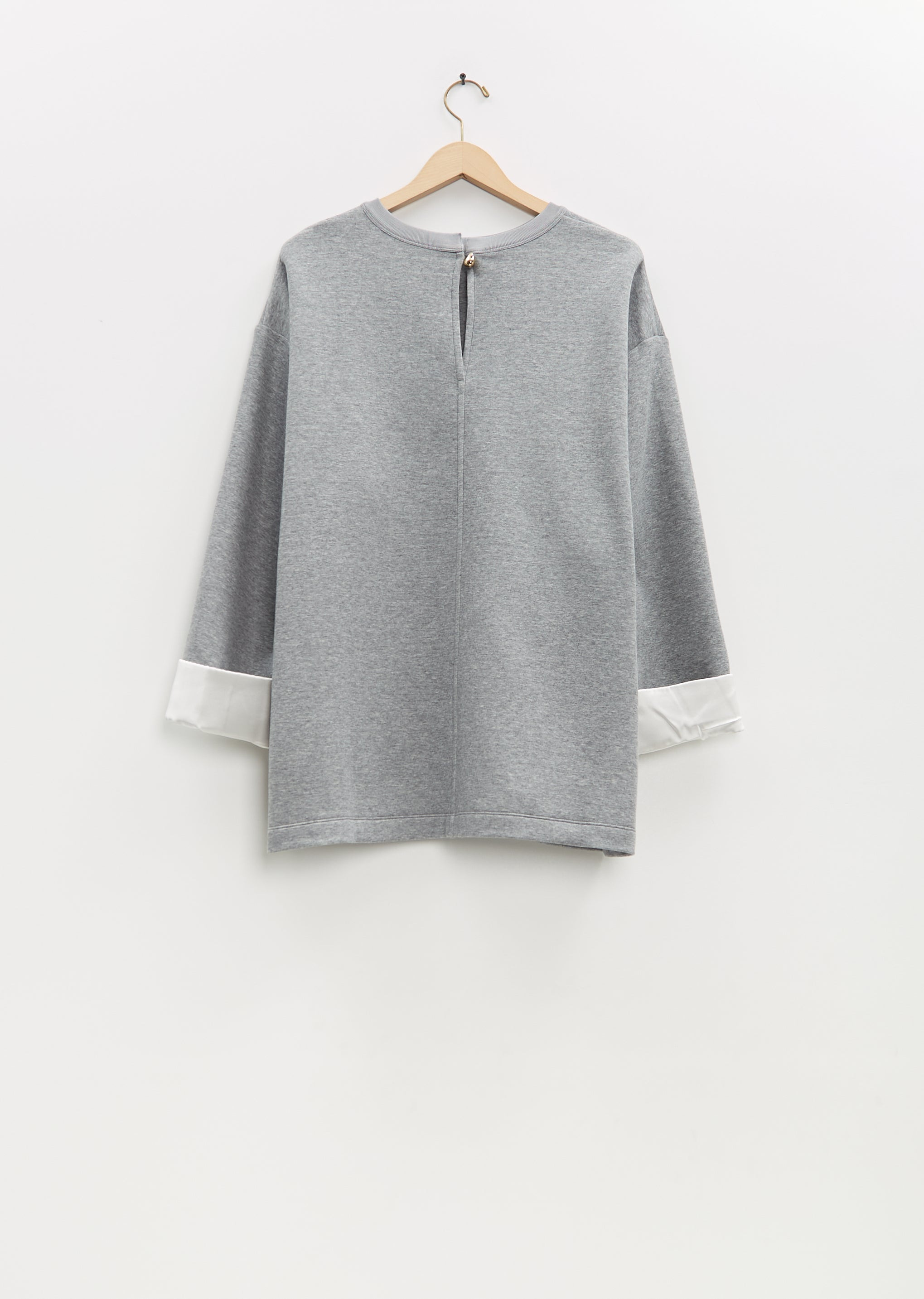 Stretch Cotton Silk Cuff Sweatshirt - 6