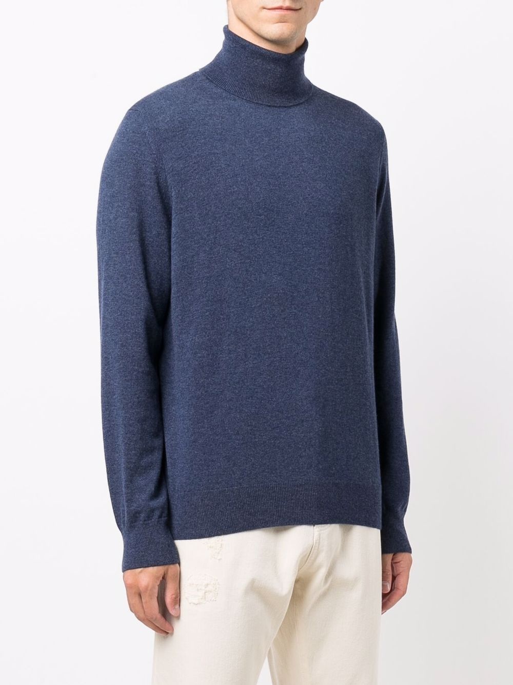 fine-knit roll-neck cashmere jumper - 3