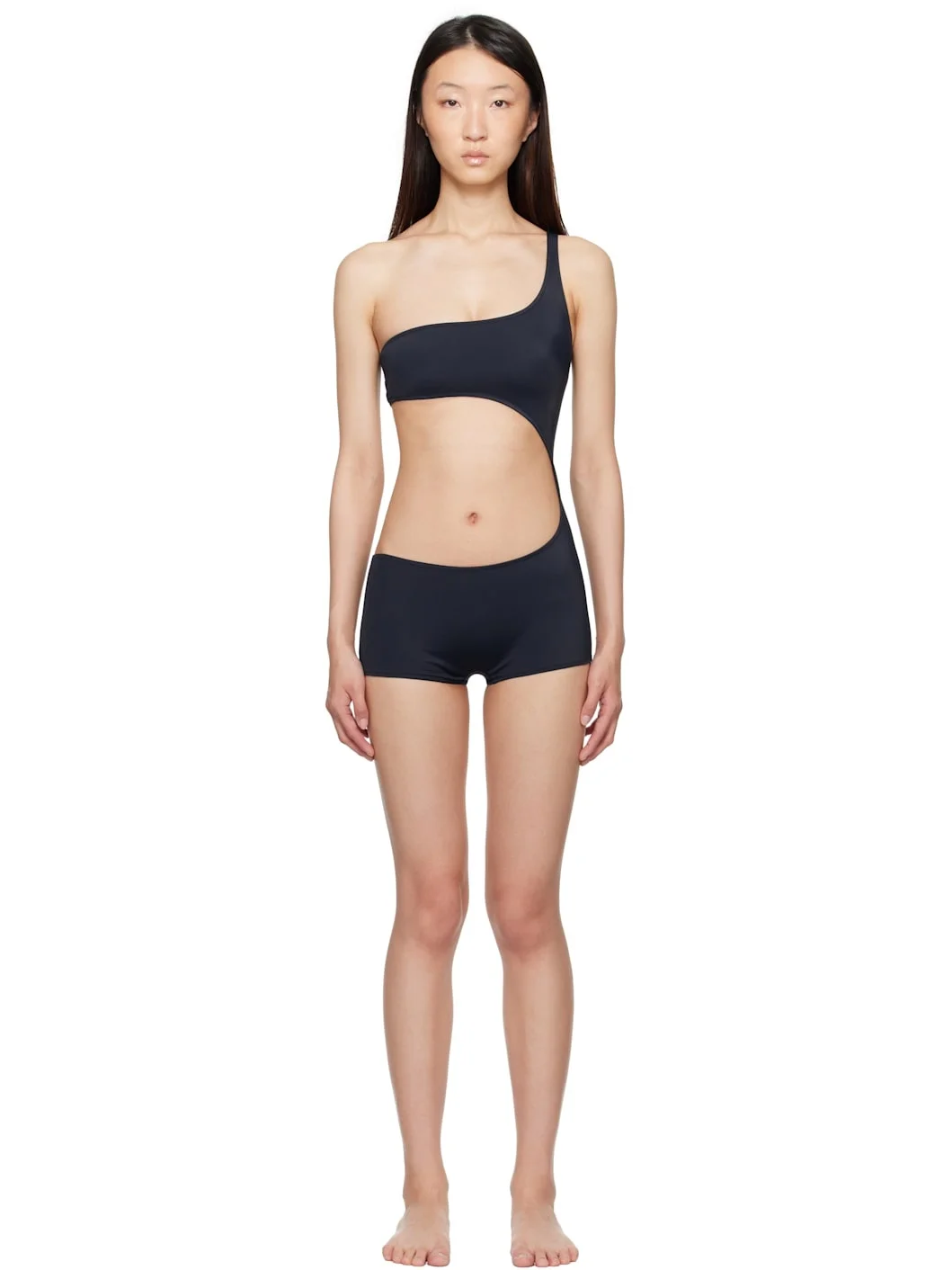Navy Flann Swimsuit - 1