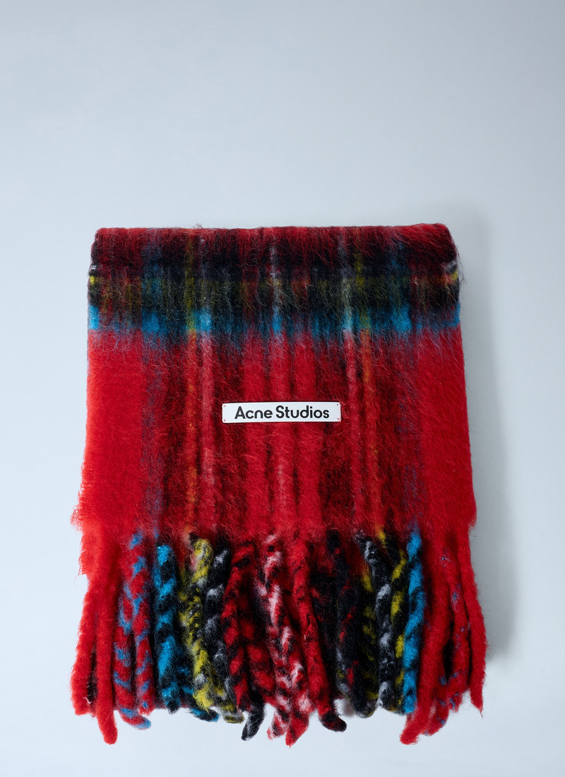Acne Studios Men Mohair Checked Scarf - 1