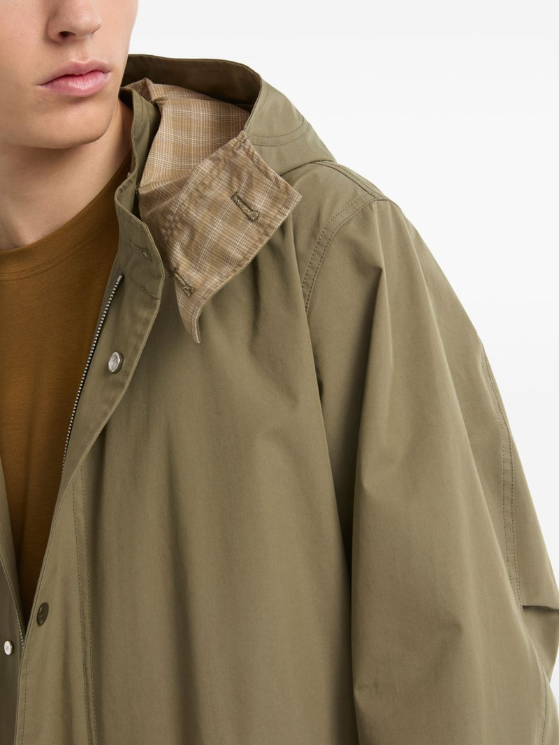 hooded check parka 5
