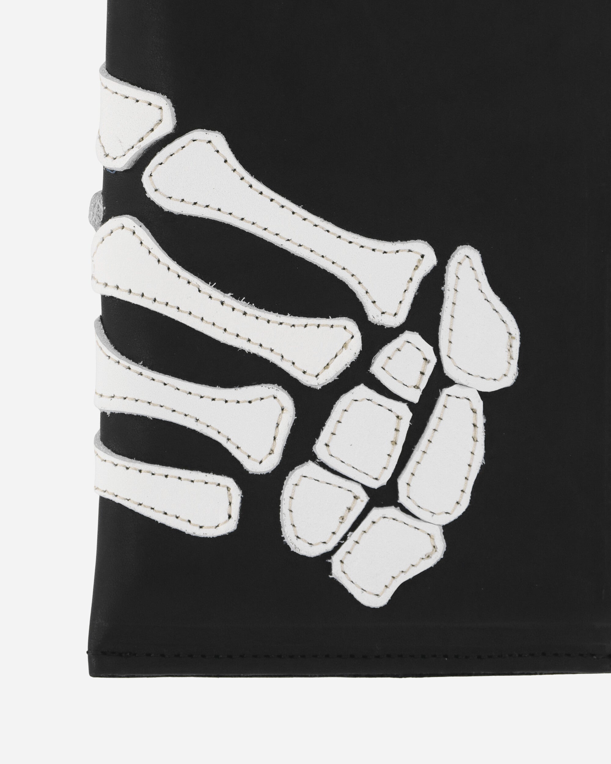 Thumb-Up Bone Hand Zip Neck Pouch Black - 5