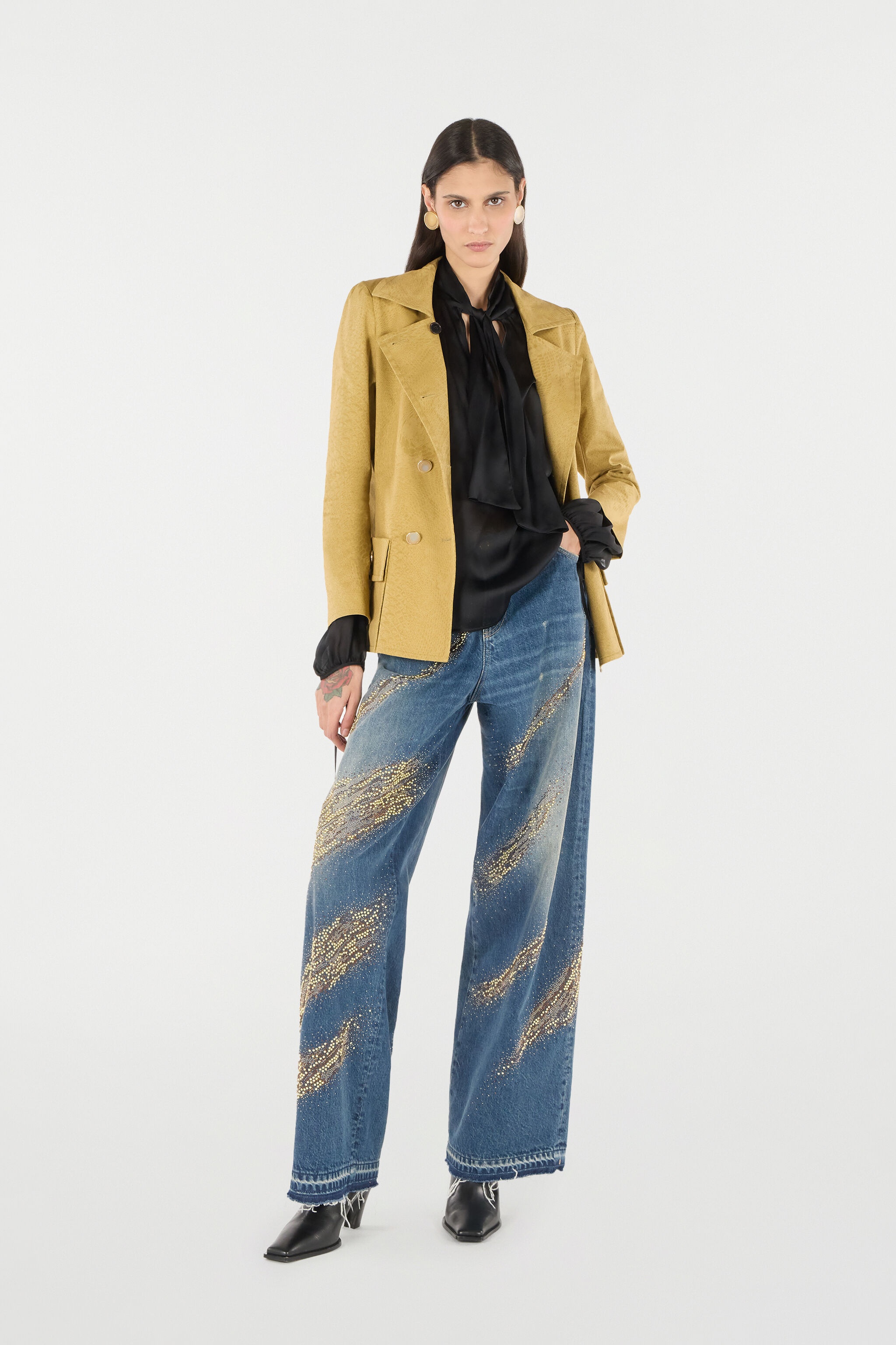 Double-Breasted Jacket With Python Pattern - 2