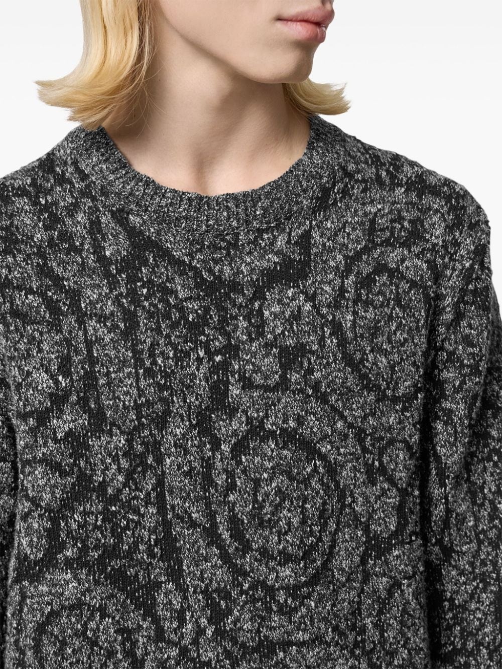 Barocco jacquard tweed jumper - 5