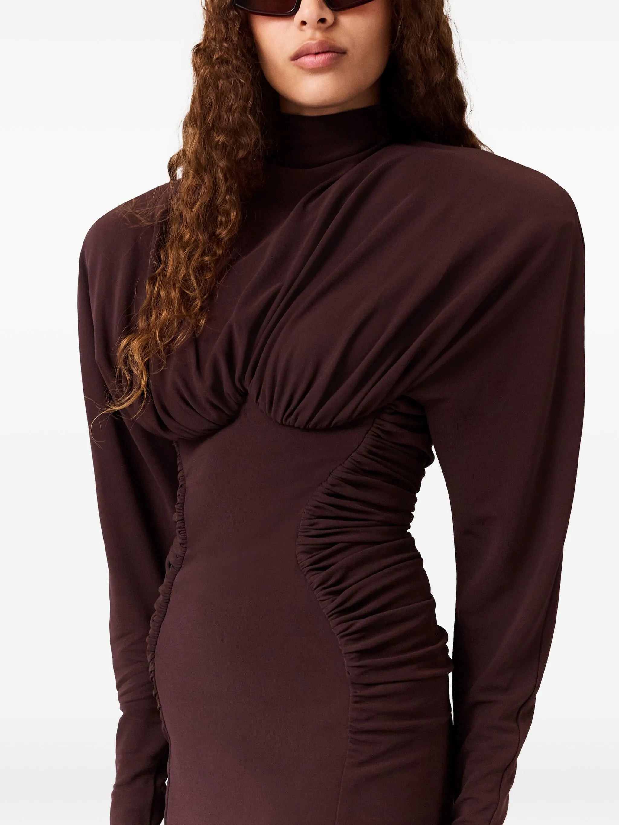 Stella Mccartney High-neck Ruched Mini Dress - 2
