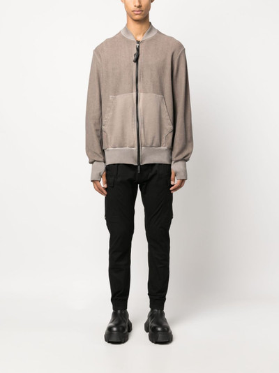 Isaac Sellam exposed-seam zip-up bomber jacket outlook