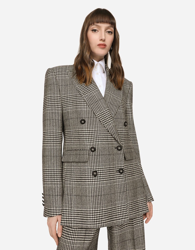 Glen plaid jacket with vents - 4