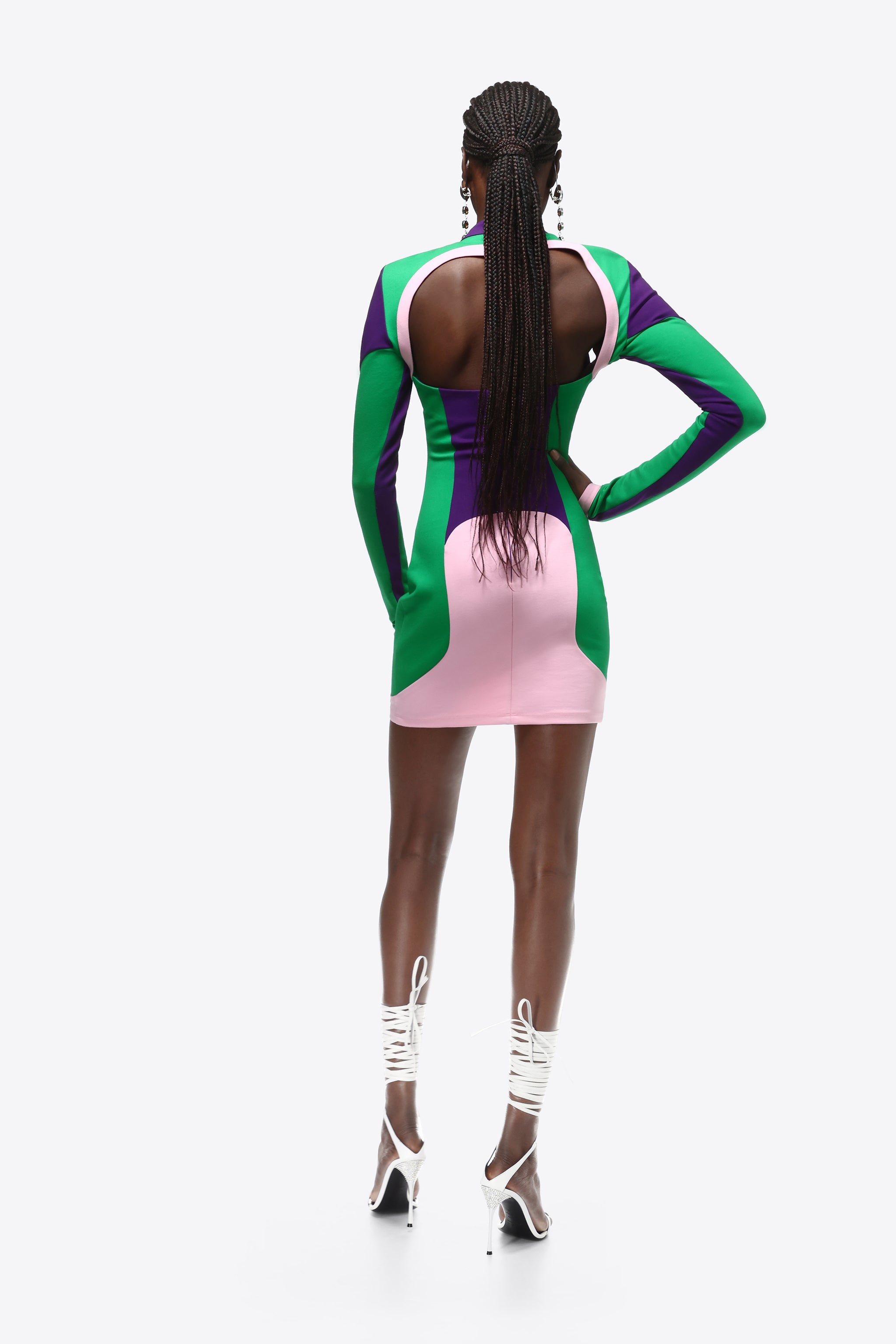 BUSTIER CUP LONG SLEEVE DRESS - 4