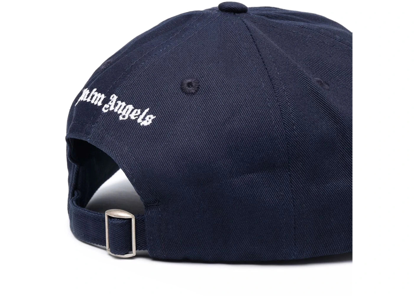 Palm Angels Embroidered Logo Cap Navy White - 2