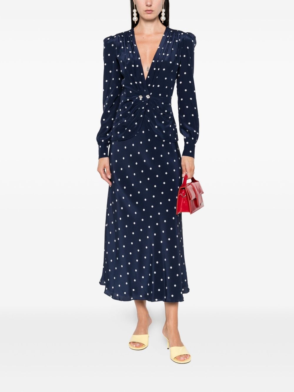 polka dot-print midi dress - 2