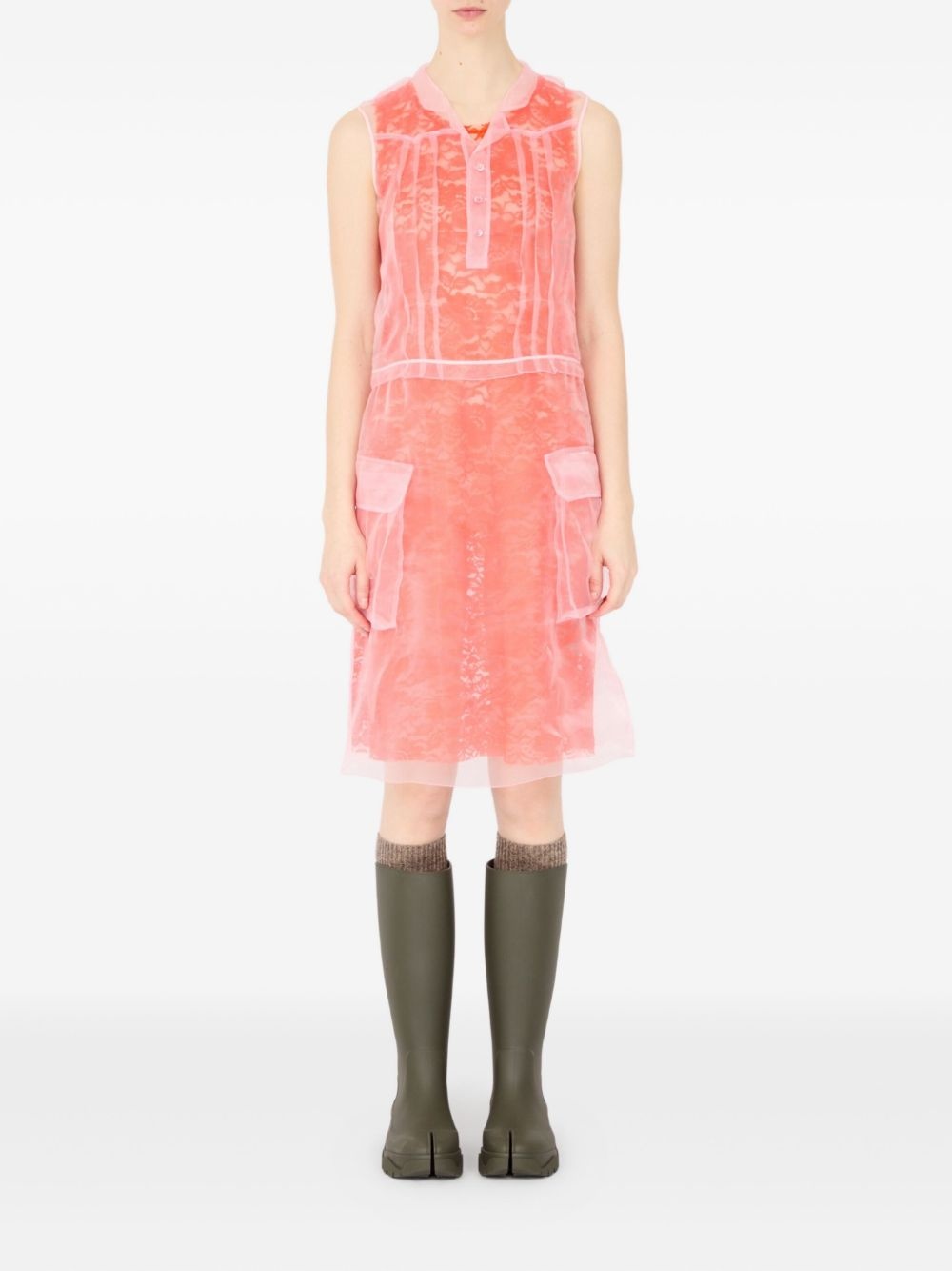 layered midi dress - 2