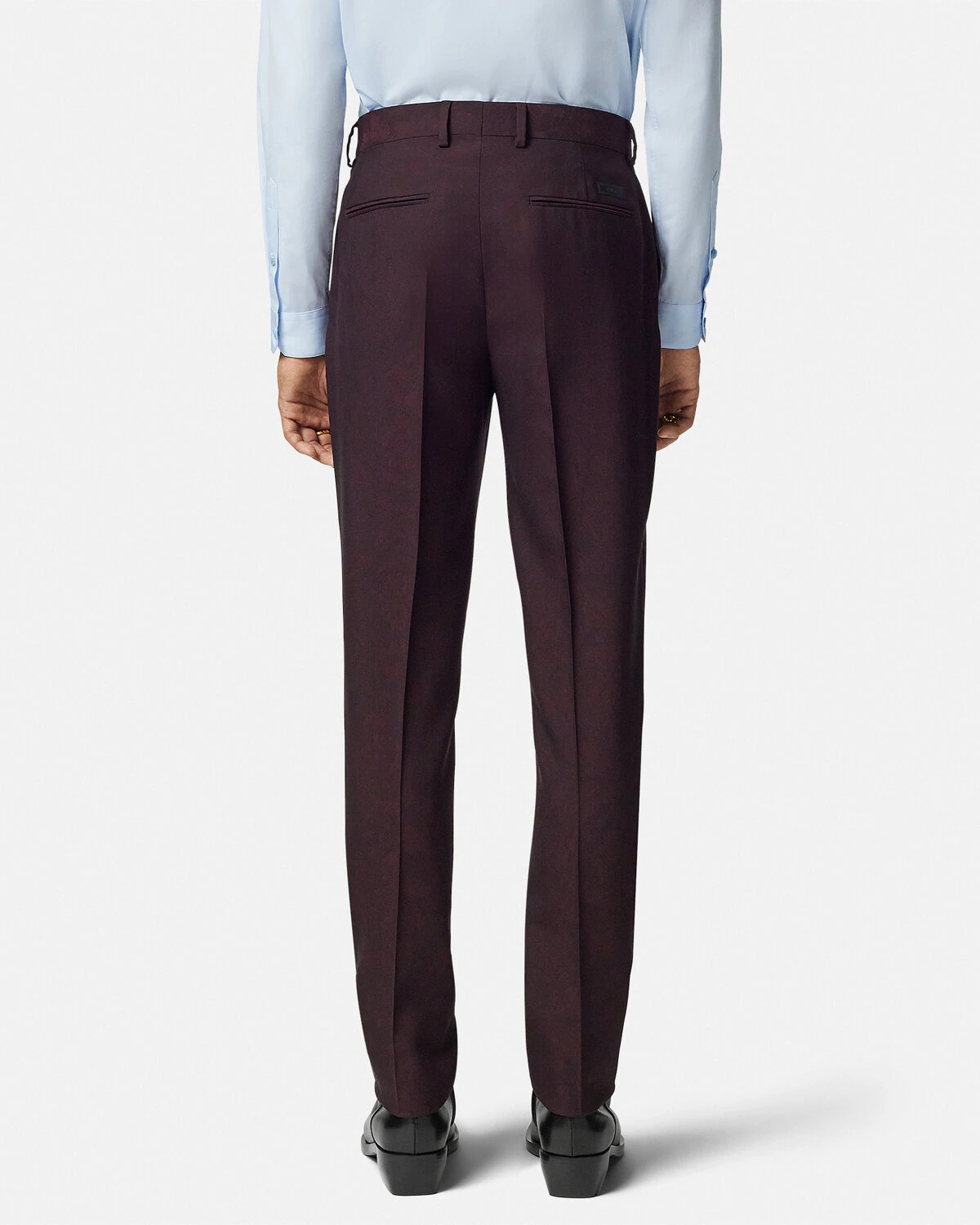 Barocco Jacquard Wool Formal Pants - 5