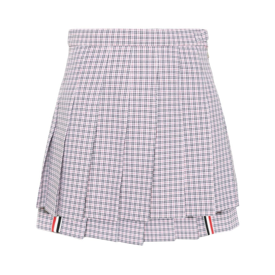Thom Browne Check-Pattern Pleated Miniskirt - 5