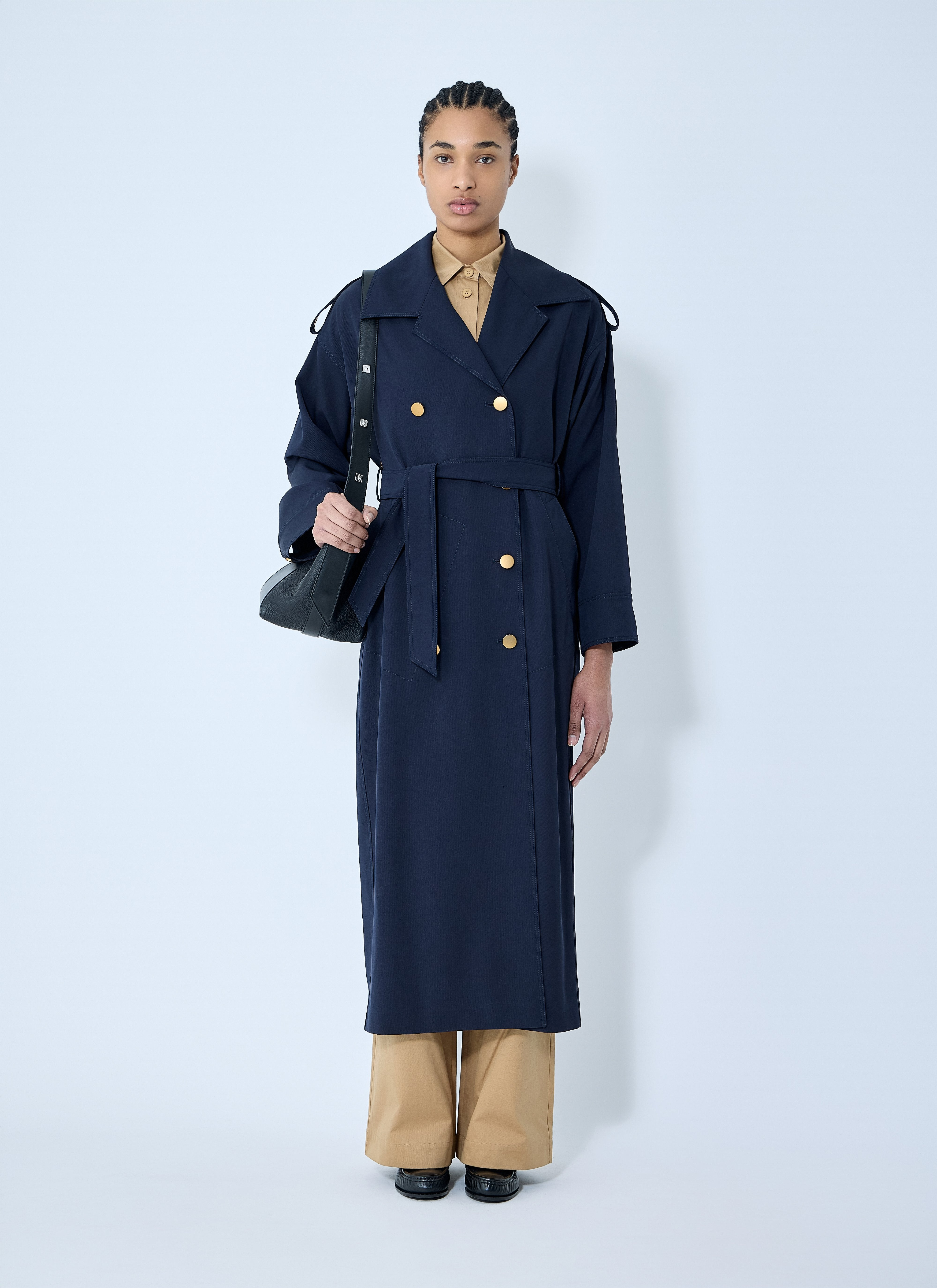 Max Mara Women Gabardine Wool Coat - 2