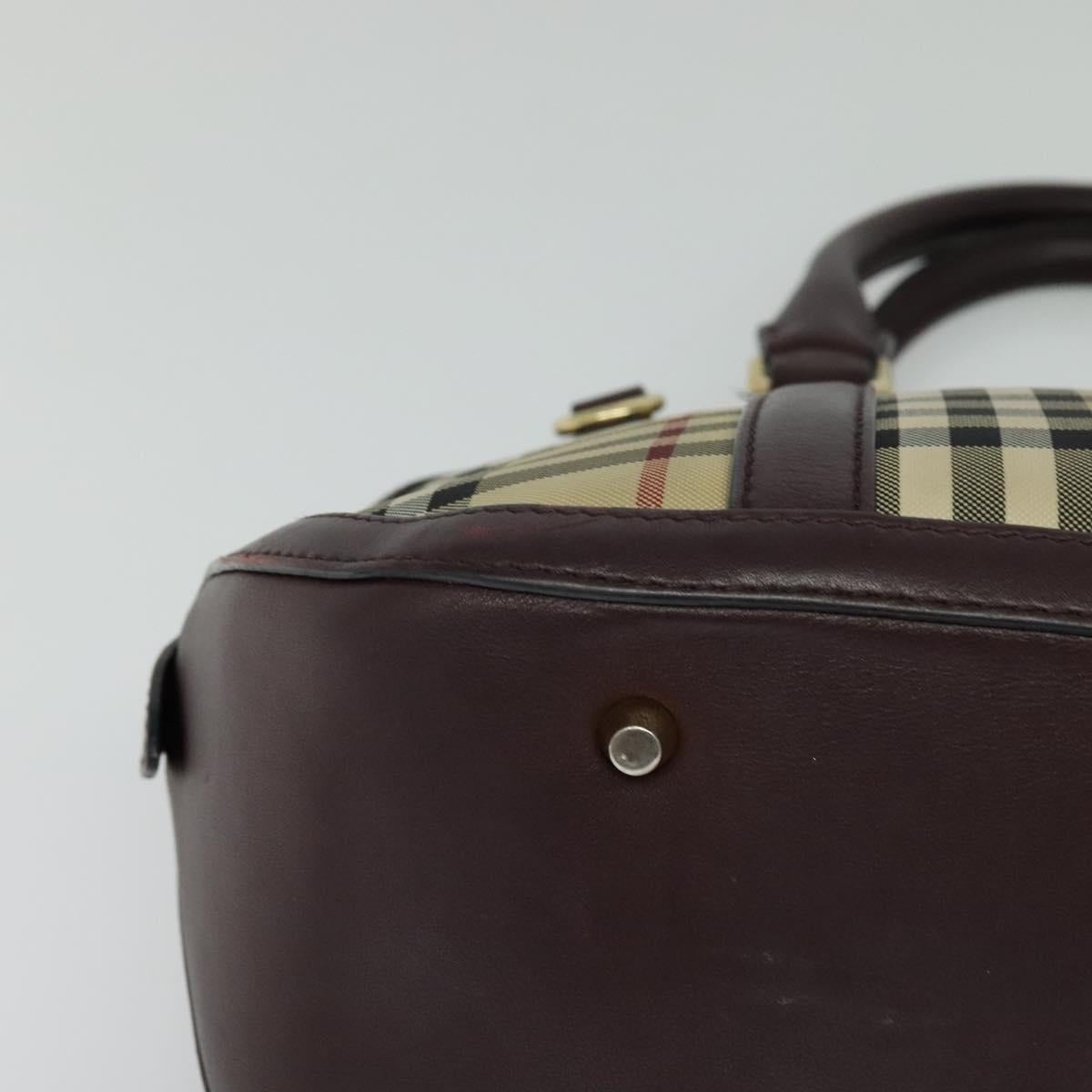 Burberry Nova Check Hand Bag Canvas Beige - 9