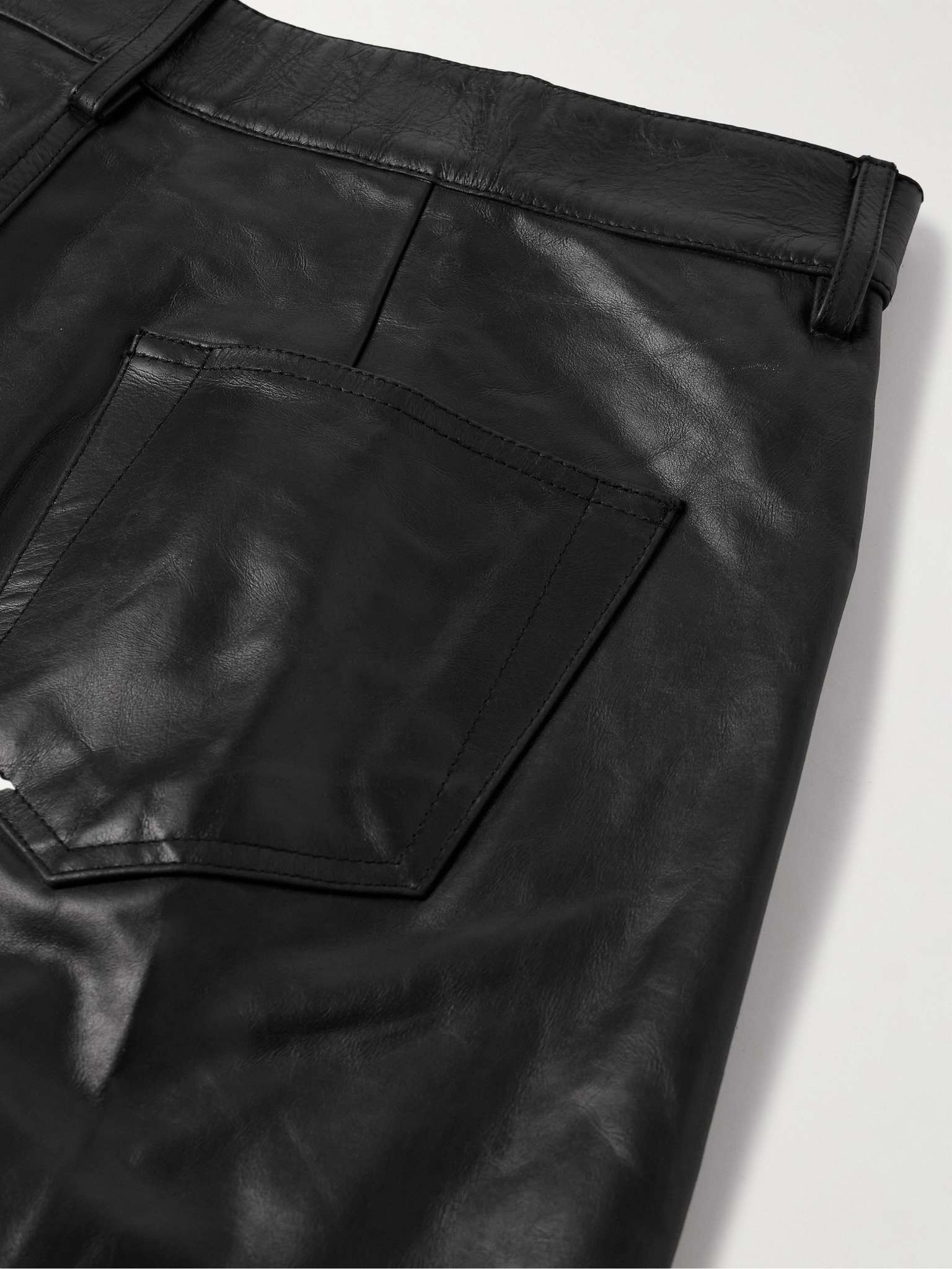 Geth Wide-Leg Leather Trousers - 5