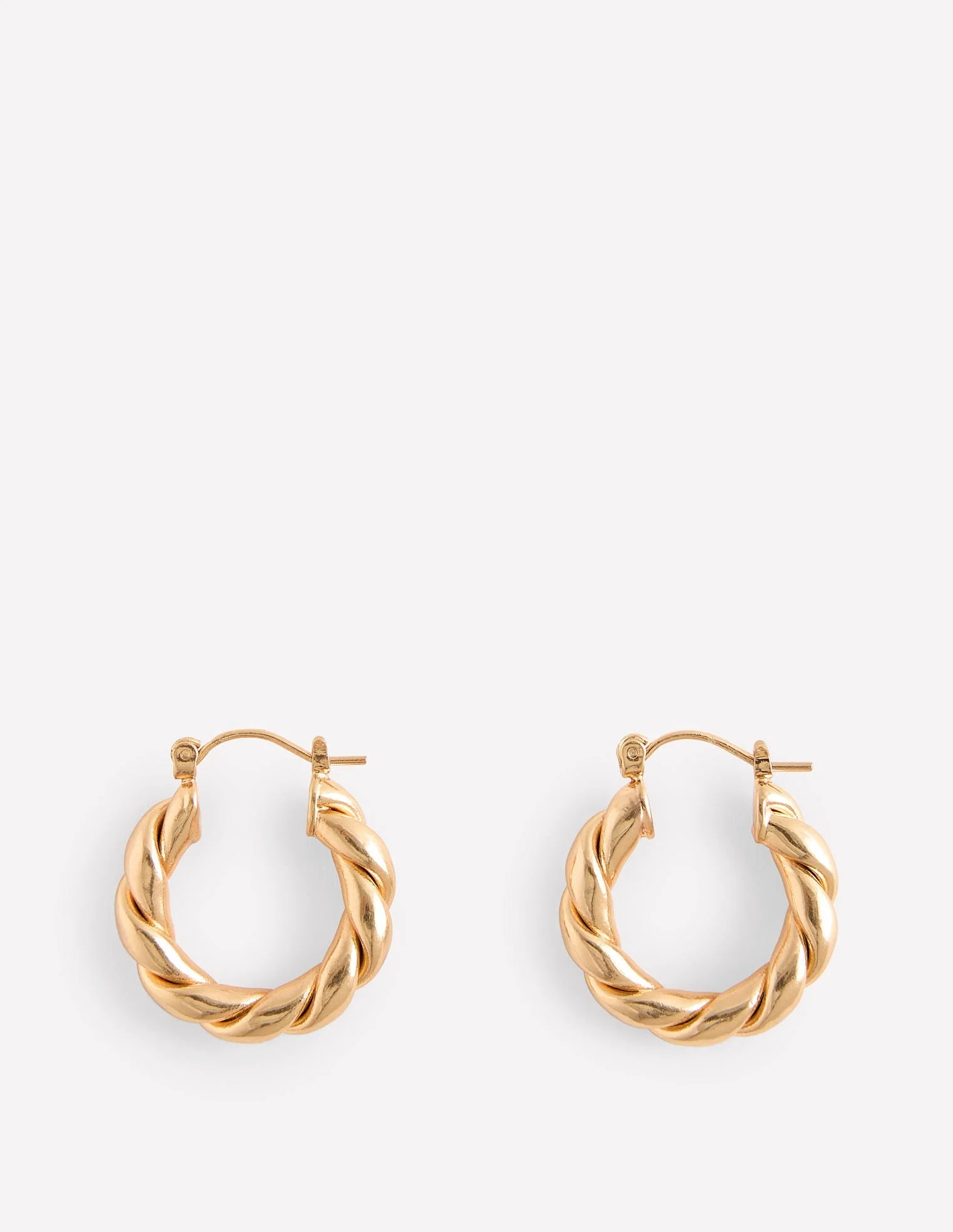 Chunky Twist Hoops-Gold Colour - 1