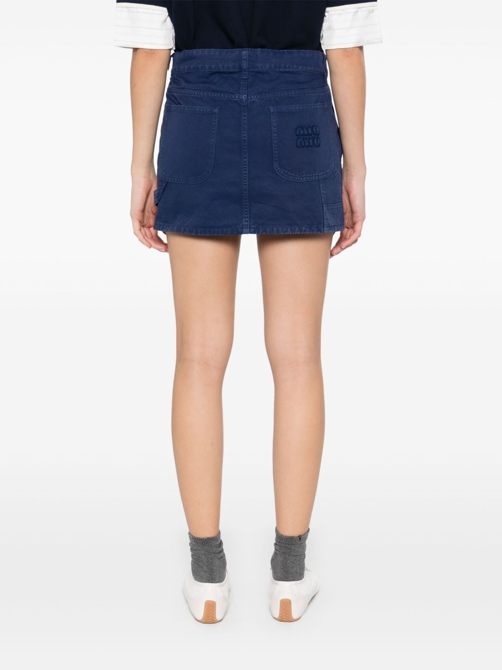 logo-appliqué mini skirt - 4