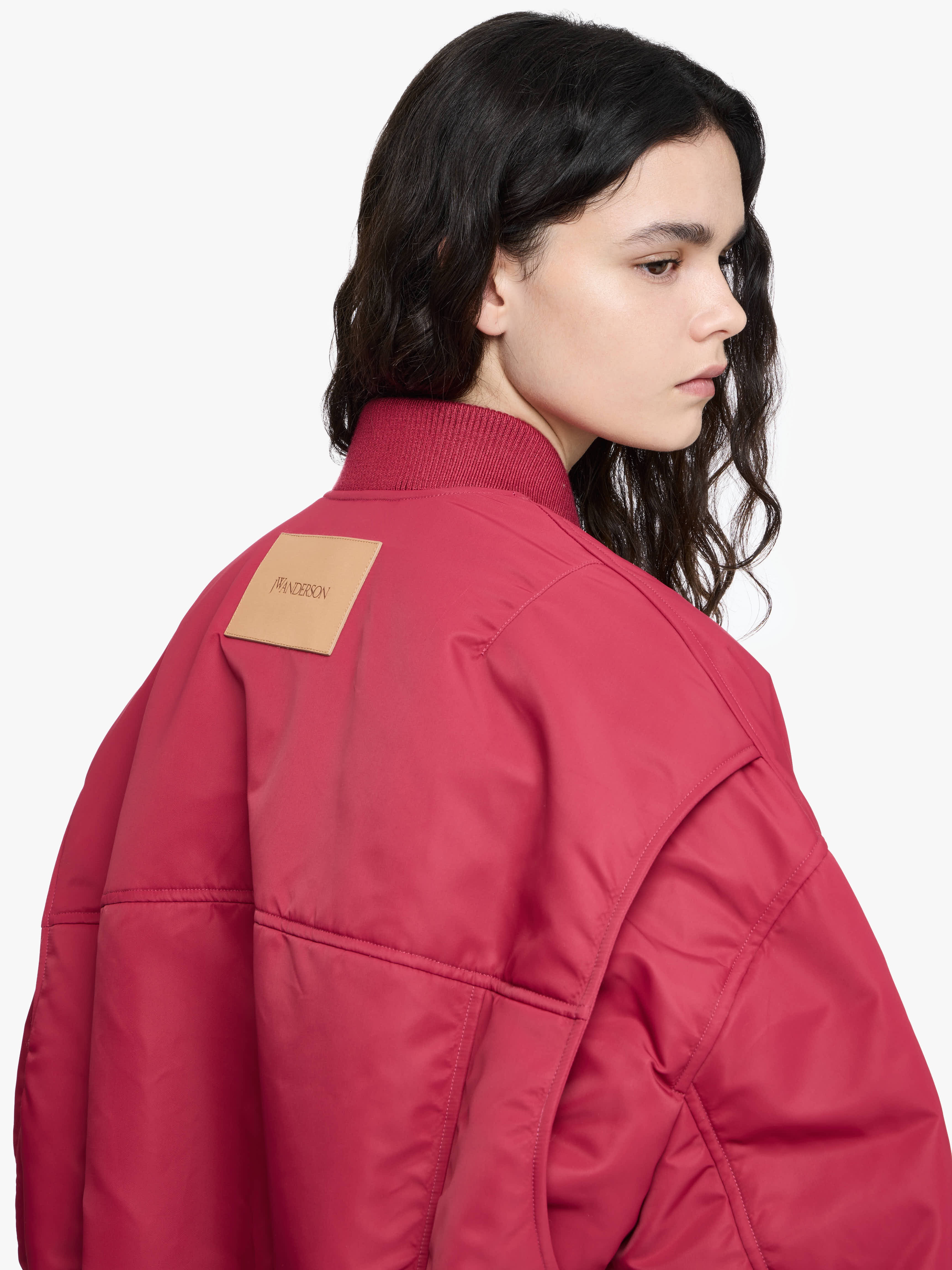 OVERSIZED CURVED HEM BOMBER JACKET - 5