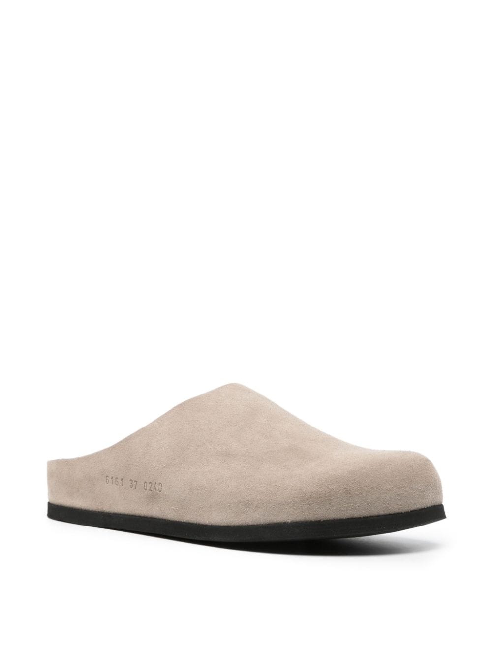embossed-logo leather slippers - 2