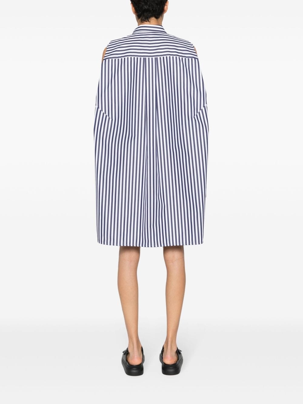 striped poplin shirt dress - 4