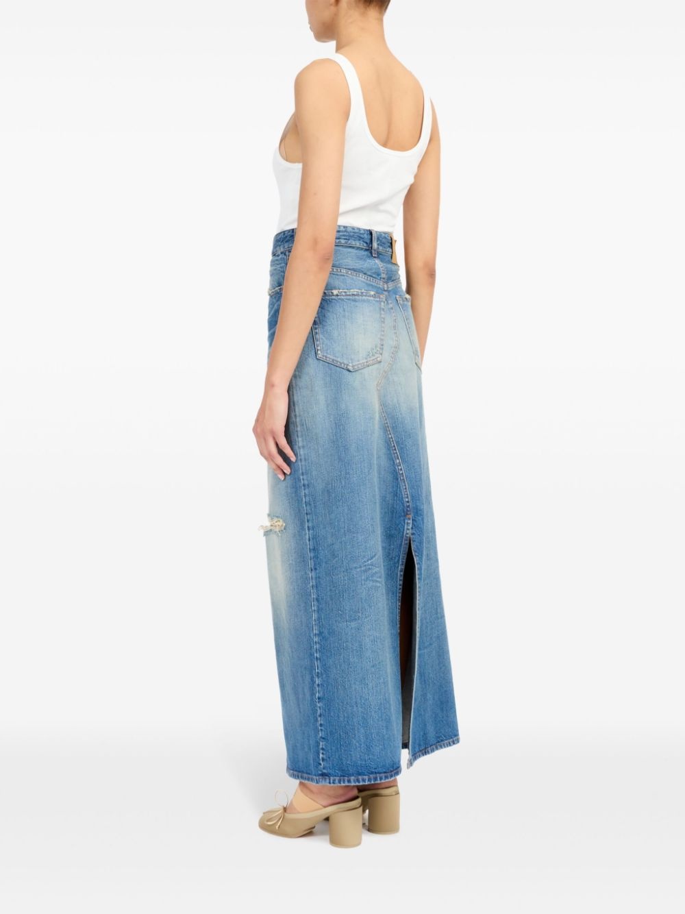 logo-patch midi skirt - 6