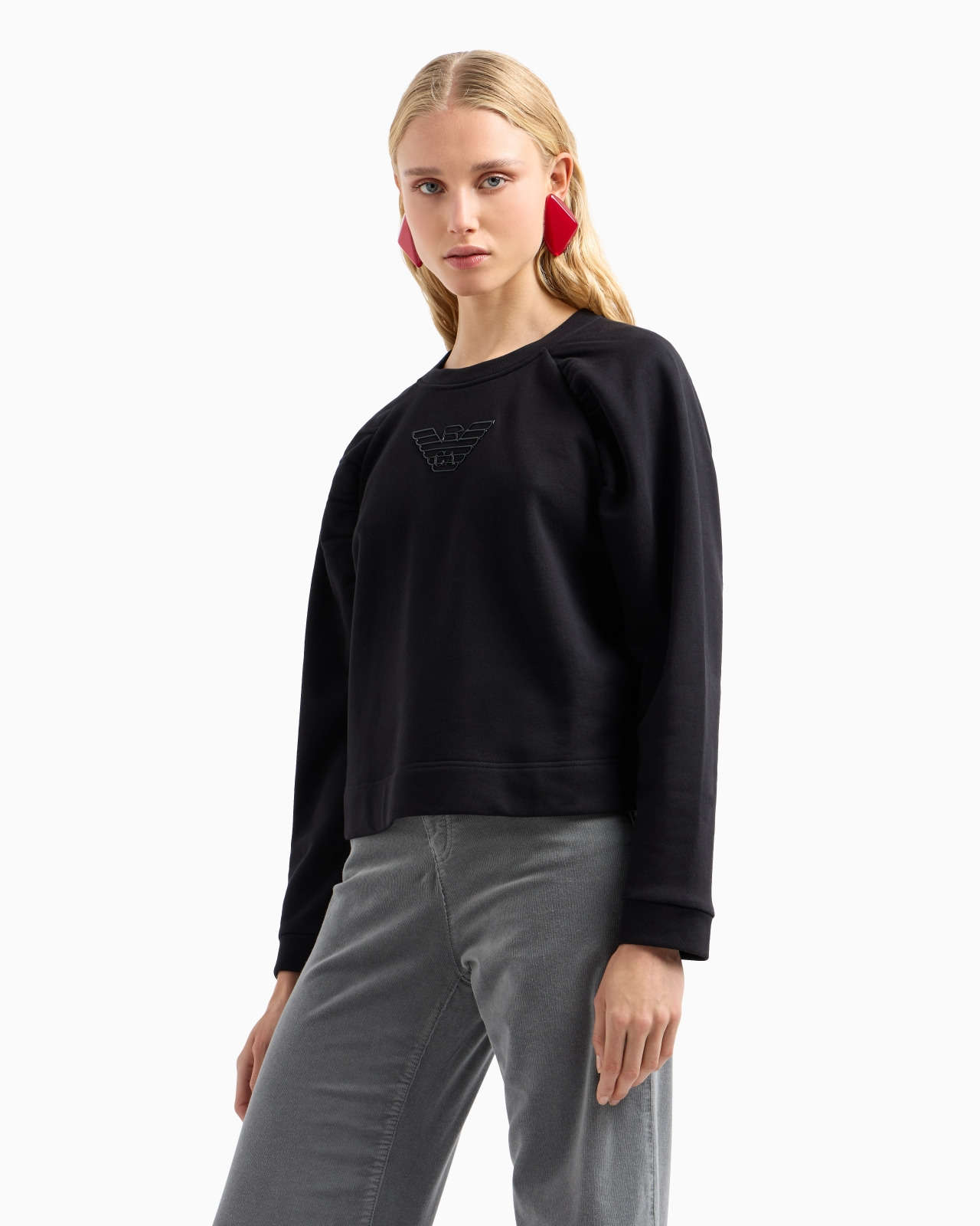 ASV organic French terry sweatshirt with shiny rubberised eagle - 2